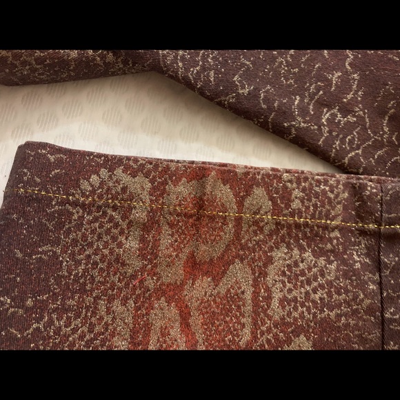 Snakeskin print jeans cropped brown - Picture 9 of 9